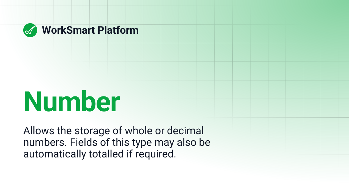 Number | WorkSmart Platform